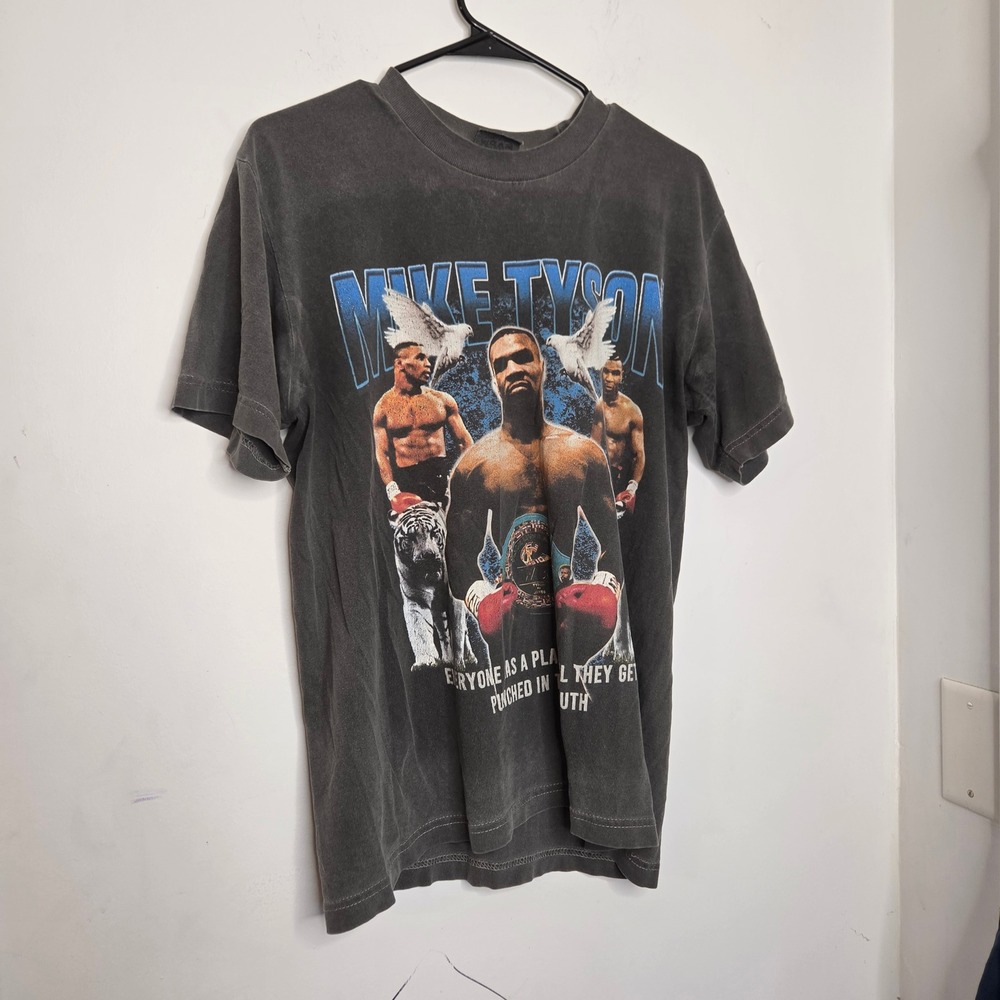 Pro Athletic Mike Tyson‎ Graphic T-Shirt Mens Medium Gray Boxing Vintage Style